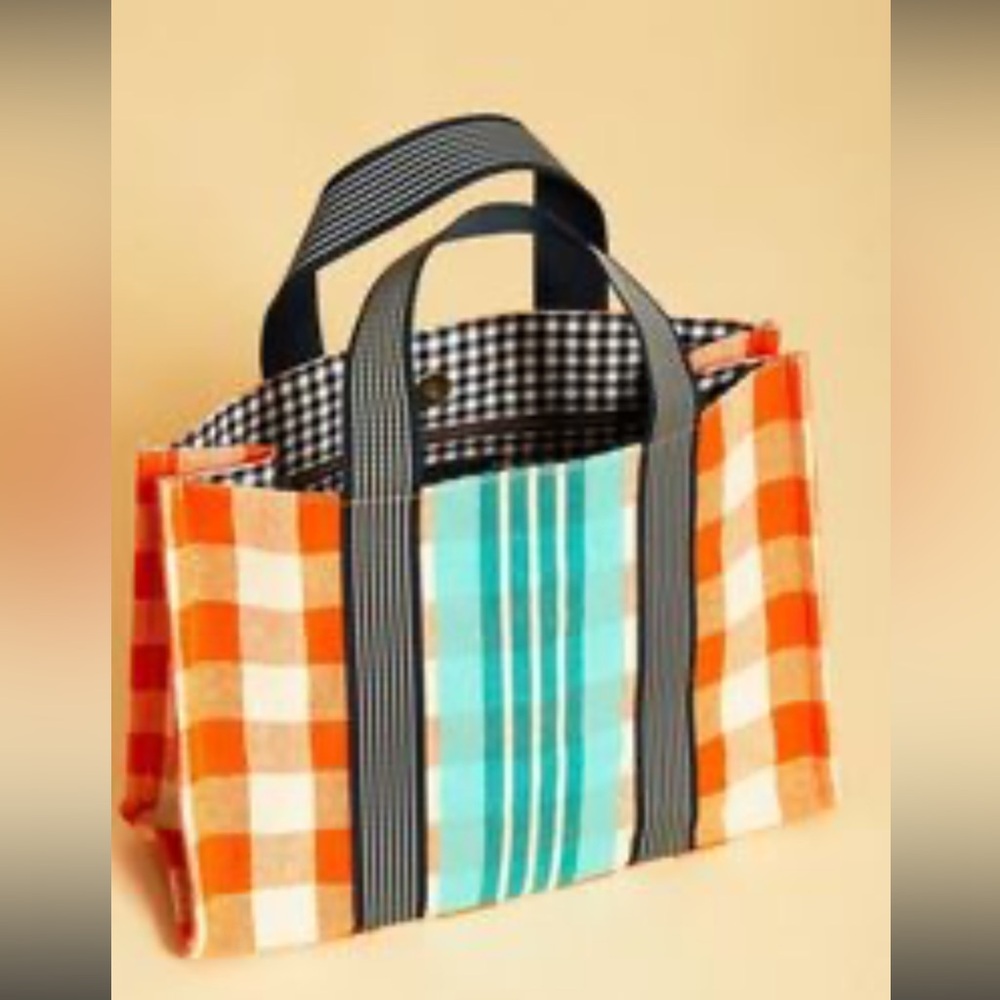 Darling French Inoui plaid bag with full cross body strap